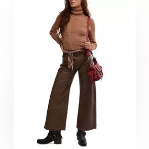 NWOT Free People Maddie Cable Knit Turtle neck